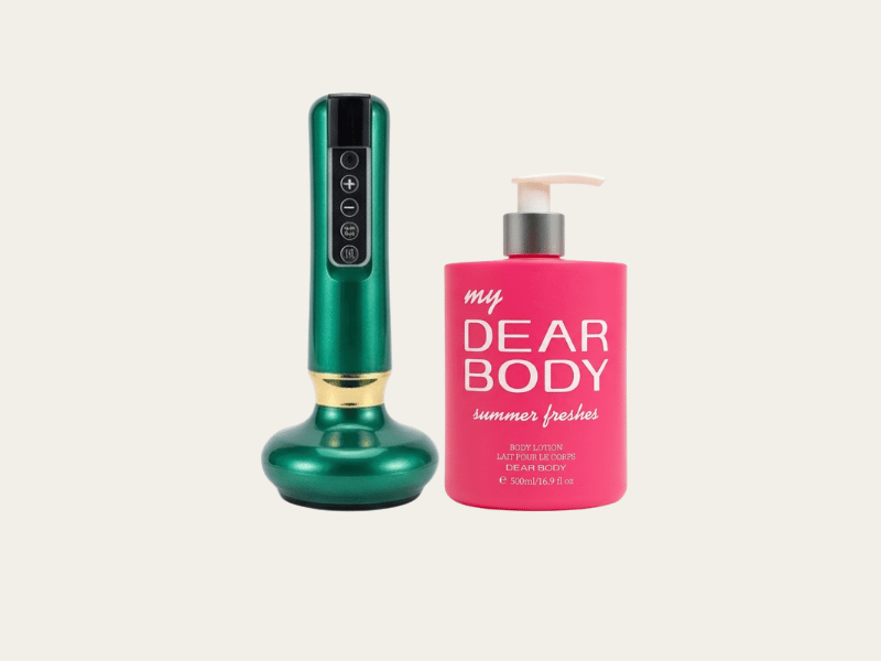Pack Saglou: masajeador corporal con ventosa y loción corporal hidratante